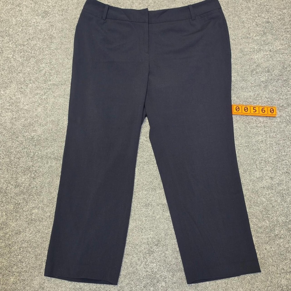 Nue Options Women's 20W Navy Blue Straight Leg Pants